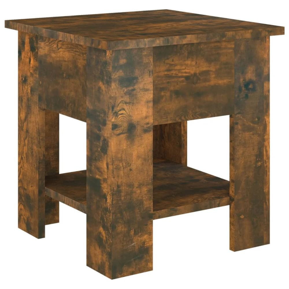 Vidaxl Konferenčný stolík údený dub 40x40x42 cm kompozitné drevo